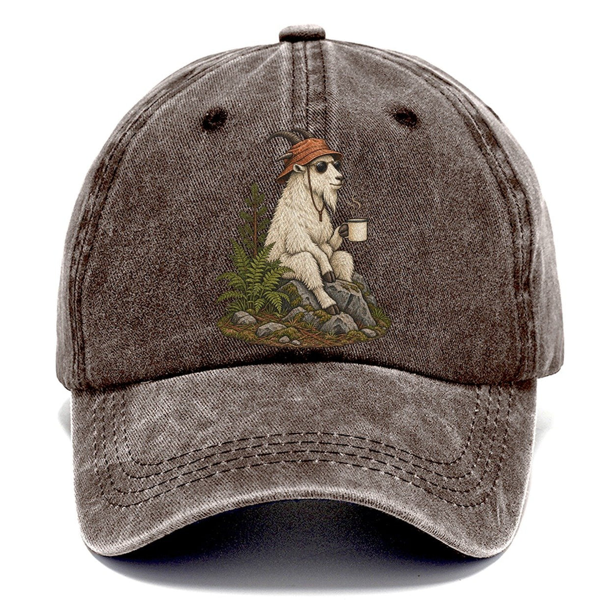 Goat Summit Coffee Slow Camp Club Classic Cap – Brown
