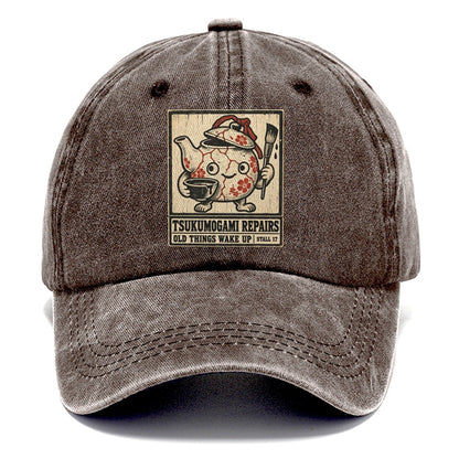 Tsukumogami Repairs Yokai Night Market Classic Cap – Brown