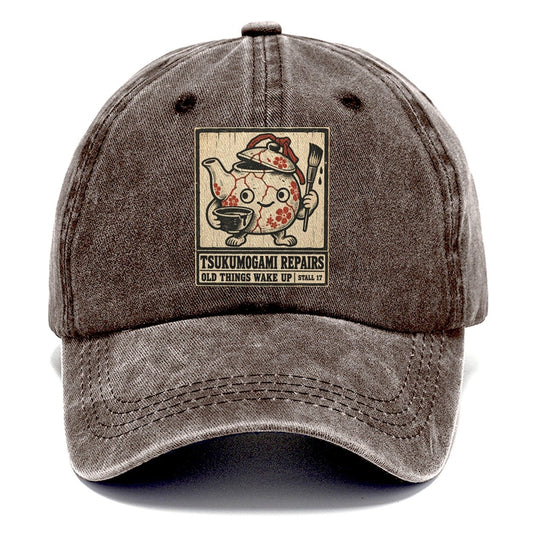 Tsukumogami Repairs Yokai Night Market Classic Cap – Brown