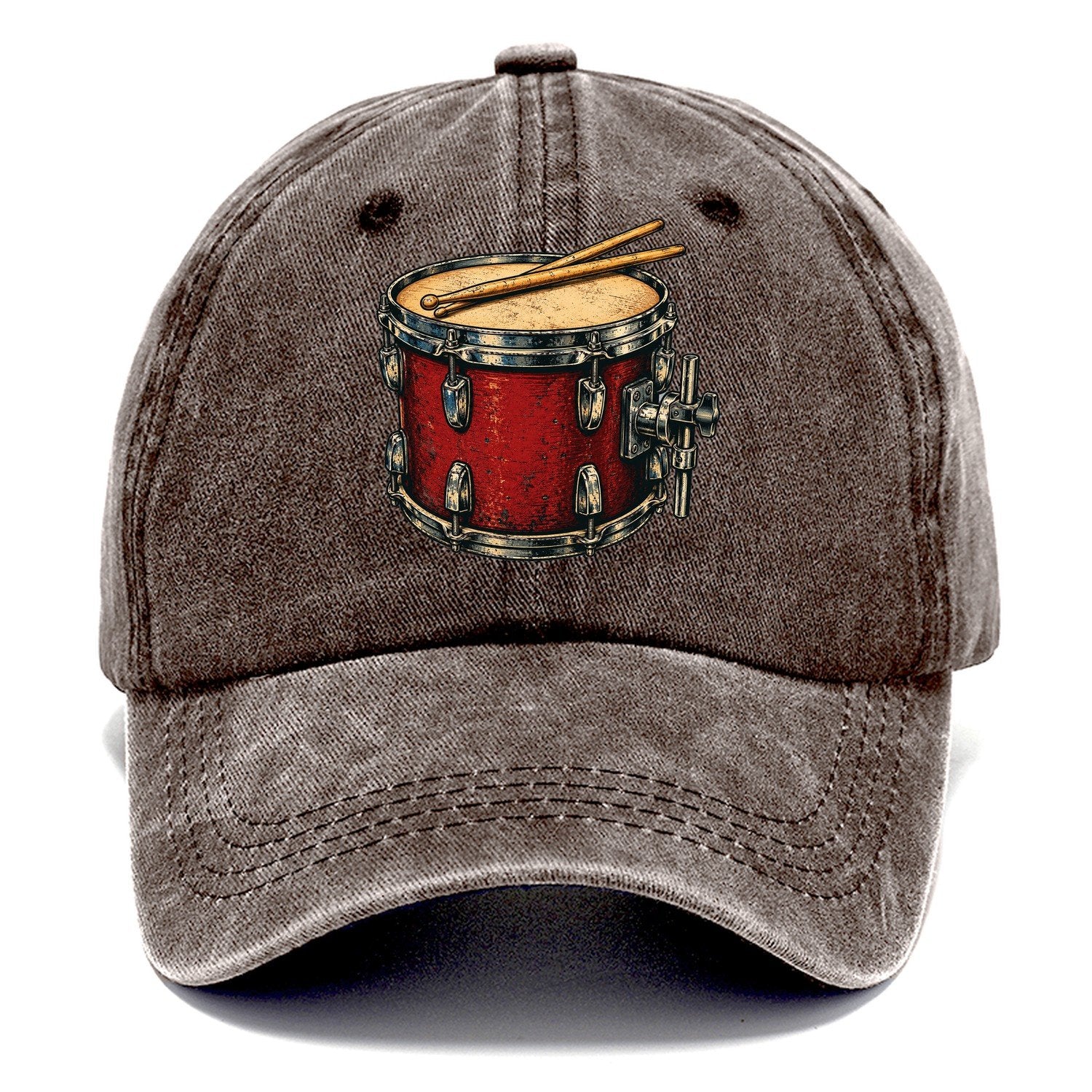 Single Rack Tom Drum Kit Classic Cap – Brown