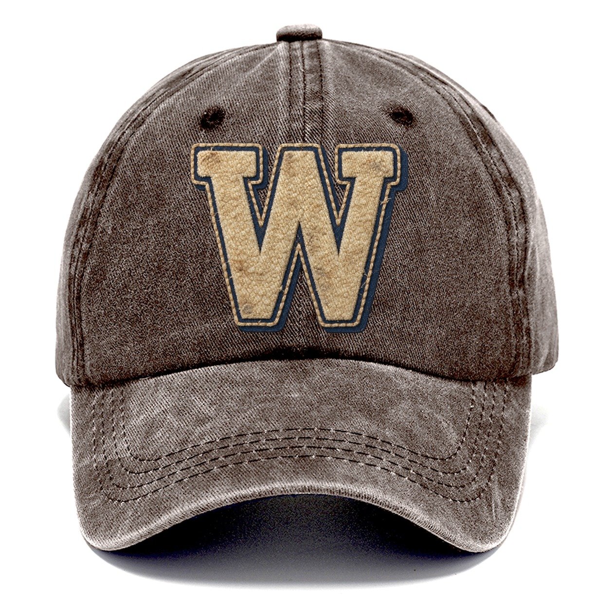 Varsity Chenille W Monogram Classic Cap – Brown