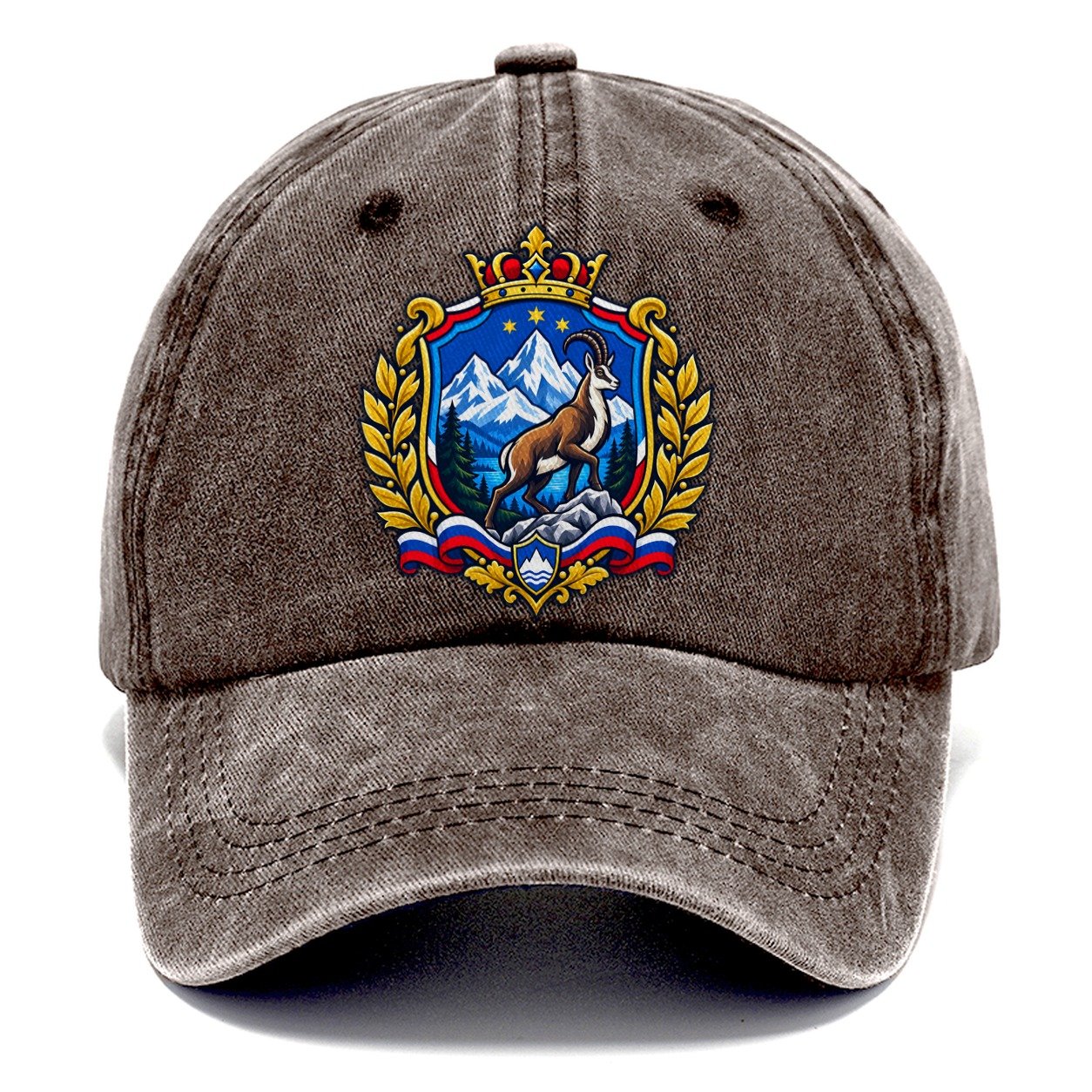 Slovenia Heraldic Crest Country Logos Classic Cap – Brown