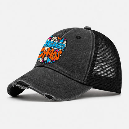 Organized Chaos Crazy Styles Washed Trucker Hat – Black