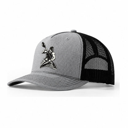 Kayak Sprint Power Stroke Global Sports Ink Figures Trucker Hat – Sport Grey Black