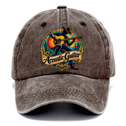 Acoustic Guitar Crest Music Instruments Classic Cap – Brown