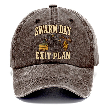 Swarm Day Exit Plan Beekeeping Classic Cap – Brown