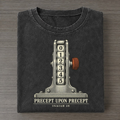Precept Upon Precept The Rep Counter Vintage T-shirt – Black
