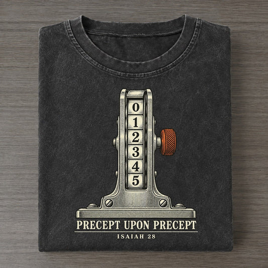 Precept Upon Precept The Rep Counter Vintage T-shirt – Black