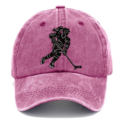Female Hockey Skater Ponytail Classic Cap – Dusty Rose