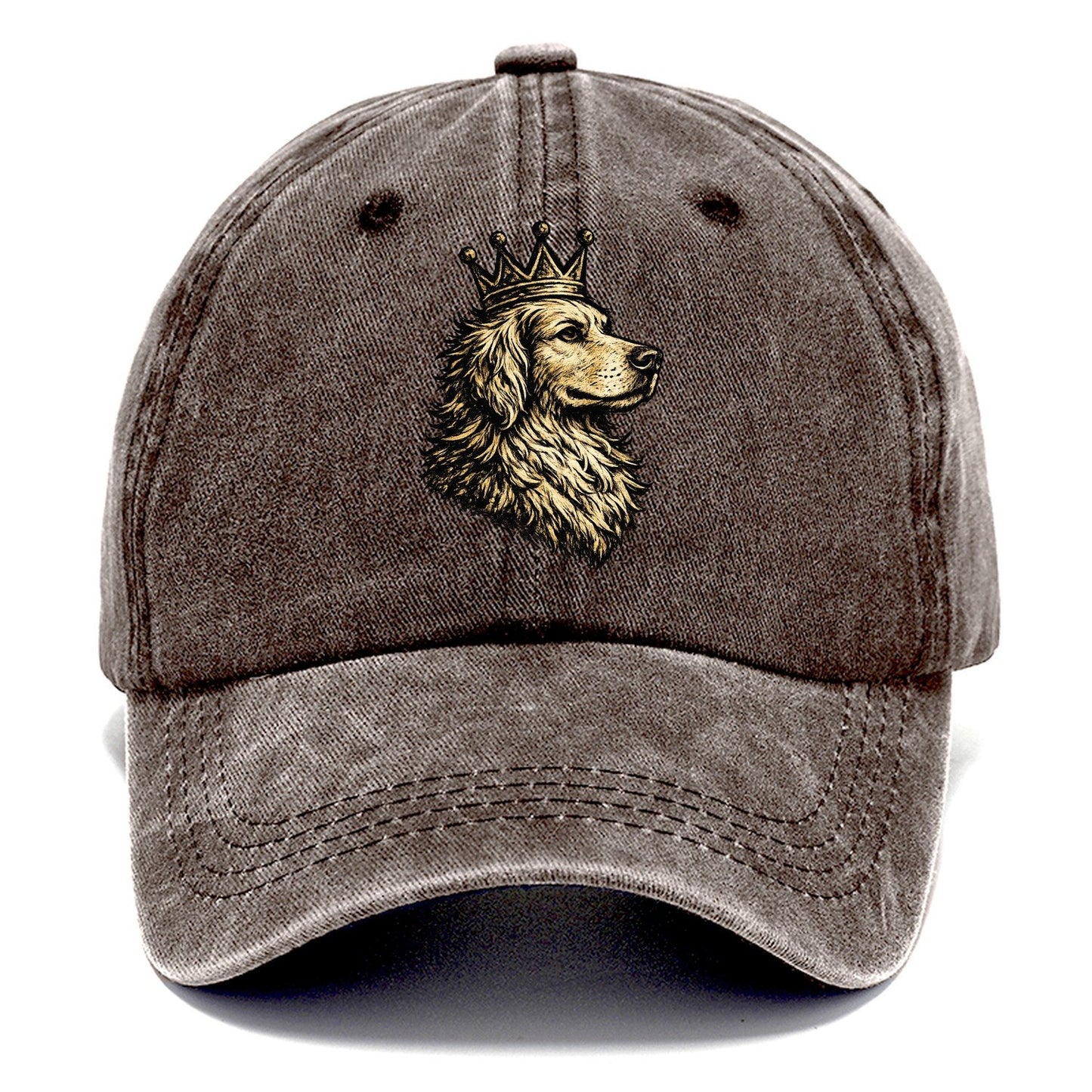 Golden Retriever Crown Portrait Classic Cap – Brown
