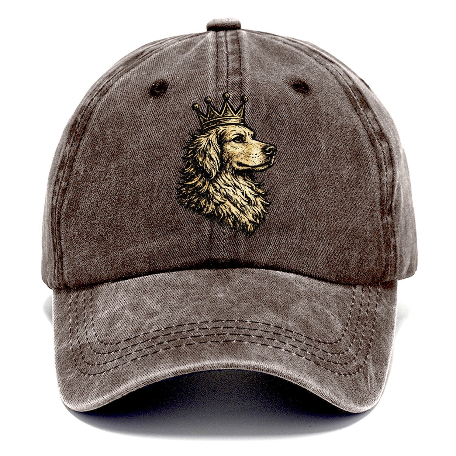 Golden Retriever Crown Portrait Classic Cap – Brown