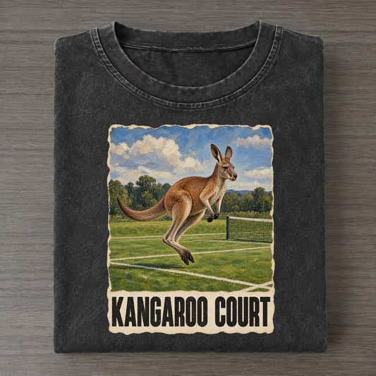 Kangaroo Kangaroo Court Animal Puns Vol. 2 Vintage T-shirt – Black