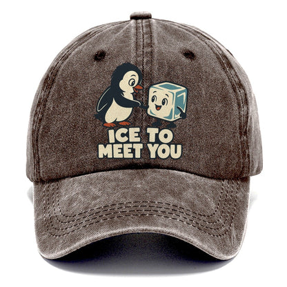 Ice To Meet You Familiar Punchlines Classic Cap – Brown