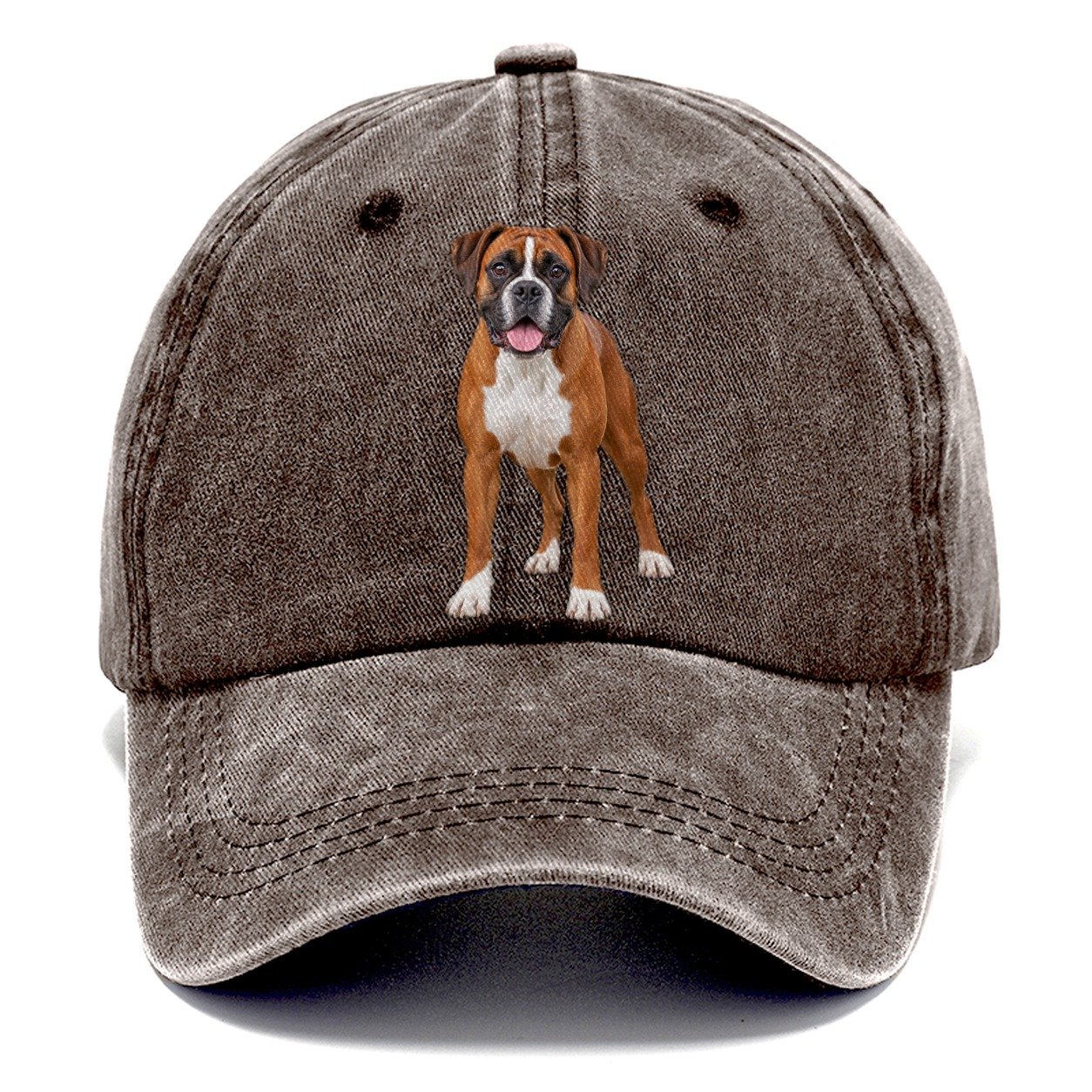 Boxer Standing Top Breeds Classic Cap – Brown