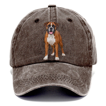Boxer Standing Top Breeds Classic Cap – Brown