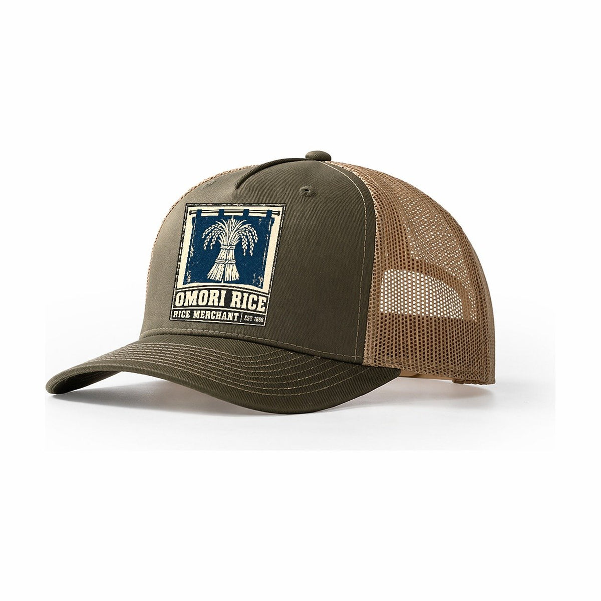 Omori Rice Merchants Noren Trade Co Trucker Hat – Olive Khaki