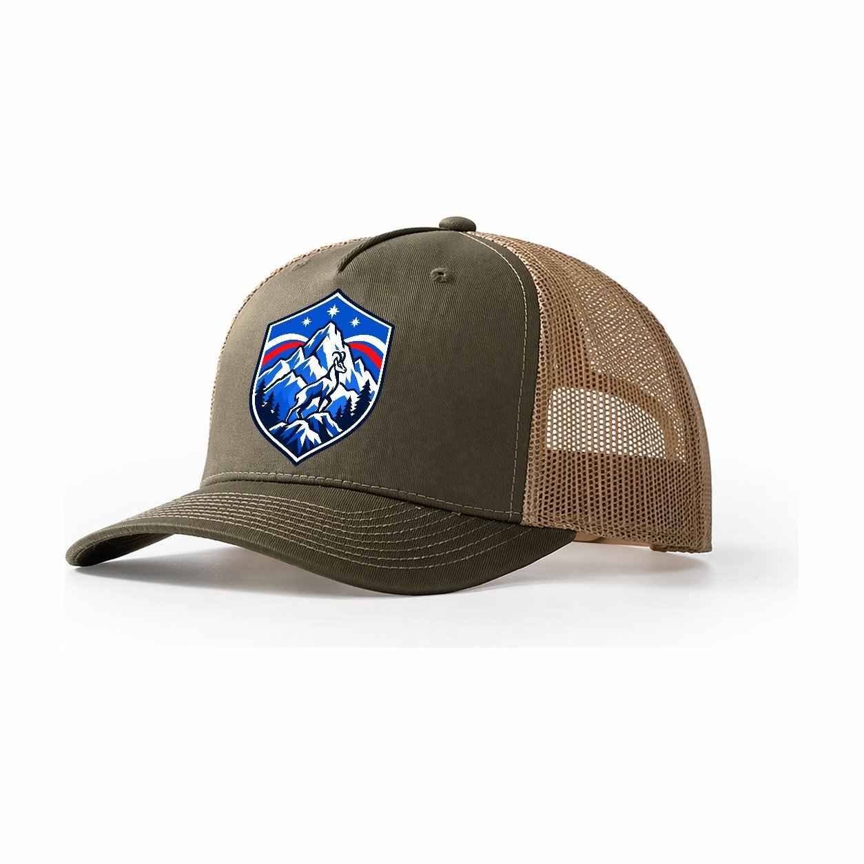 Slovenia Minimal Emblem Country Logos Trucker Hat – Olive Khaki
