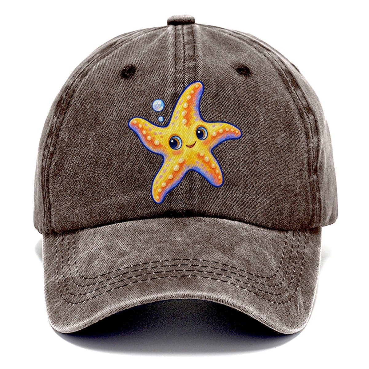 Starfish Side Float Sea Sprite Classic Cap – Brown