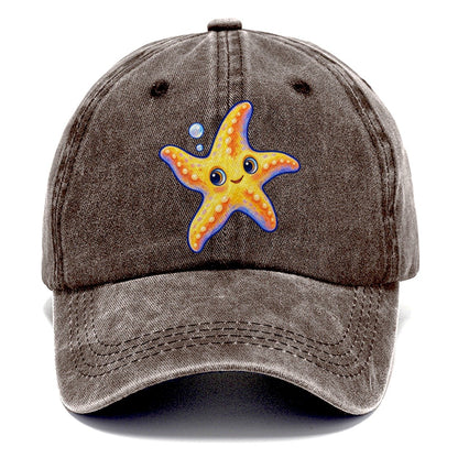 Starfish Side Float Sea Sprite Classic Cap – Brown