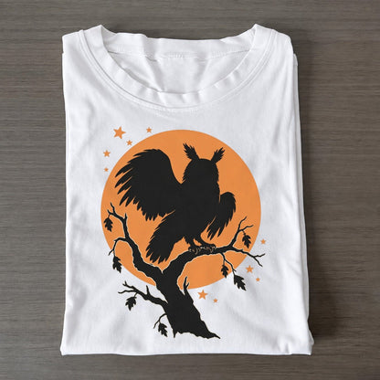 Branch Owl Full Moon Classic T-shirt – White