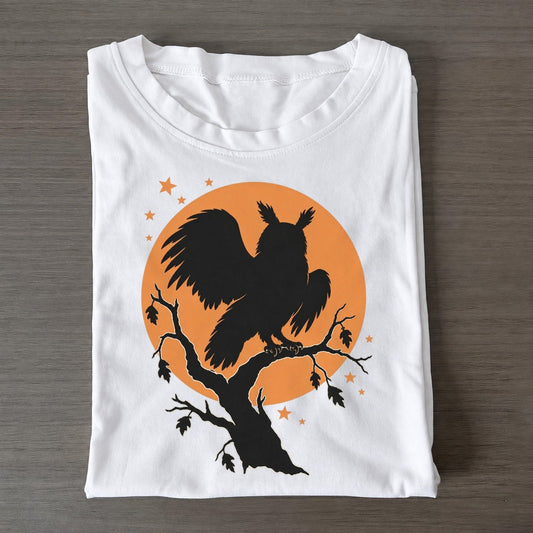 Branch Owl Full Moon Classic T-shirt – White