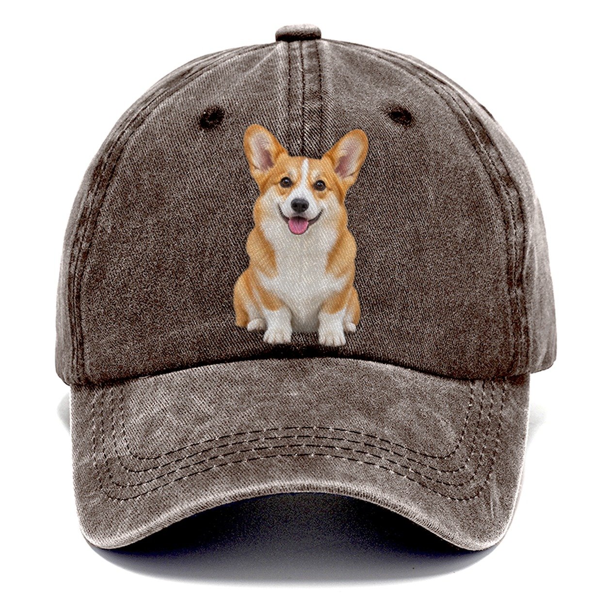 Pembroke Welsh Corgi Sitting Top Breeds Classic Cap – Brown