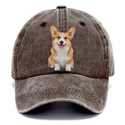Pembroke Welsh Corgi Sitting Top Breeds Classic Cap – Brown