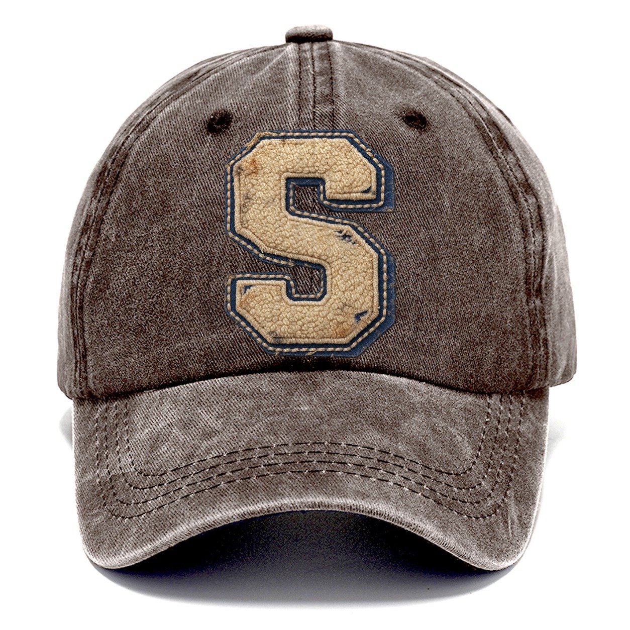Varsity Chenille S Monogram Classic Cap – Brown