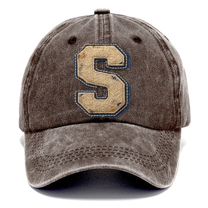 Varsity Chenille S Monogram Classic Cap – Brown