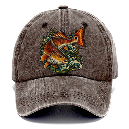 Redfish Tail Spot Fishing Club Classic Cap – Brown