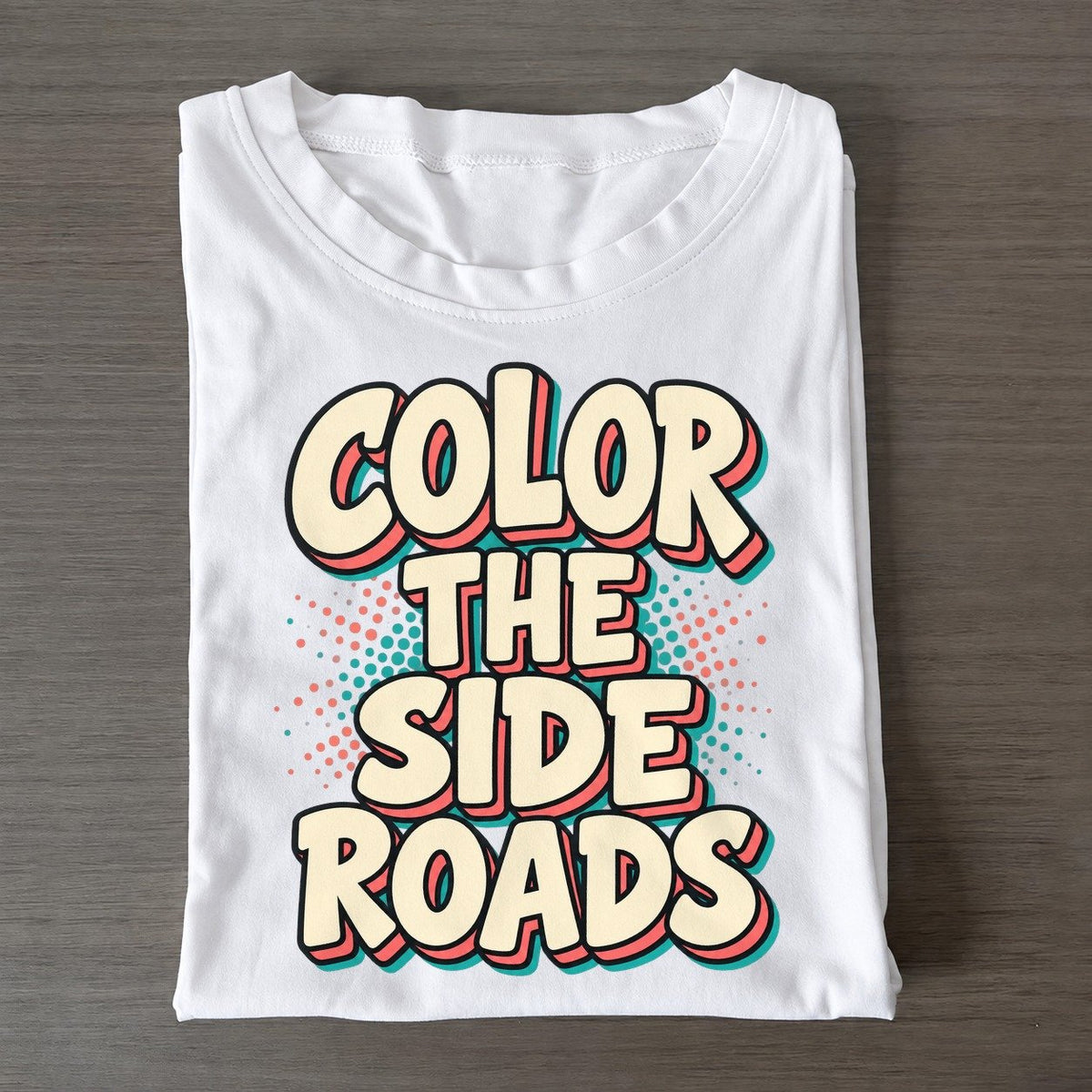 Color The Side Roads Classic T-shirt – White