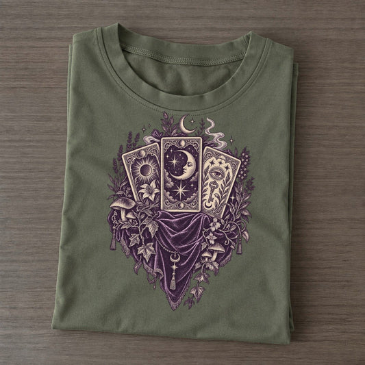 Tarot Spread Midnight Haunt Classic T-shirt – Army Green