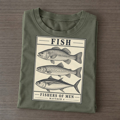 Fish Specimen Plate Creature Canticle Classic T-shirt – Army Green