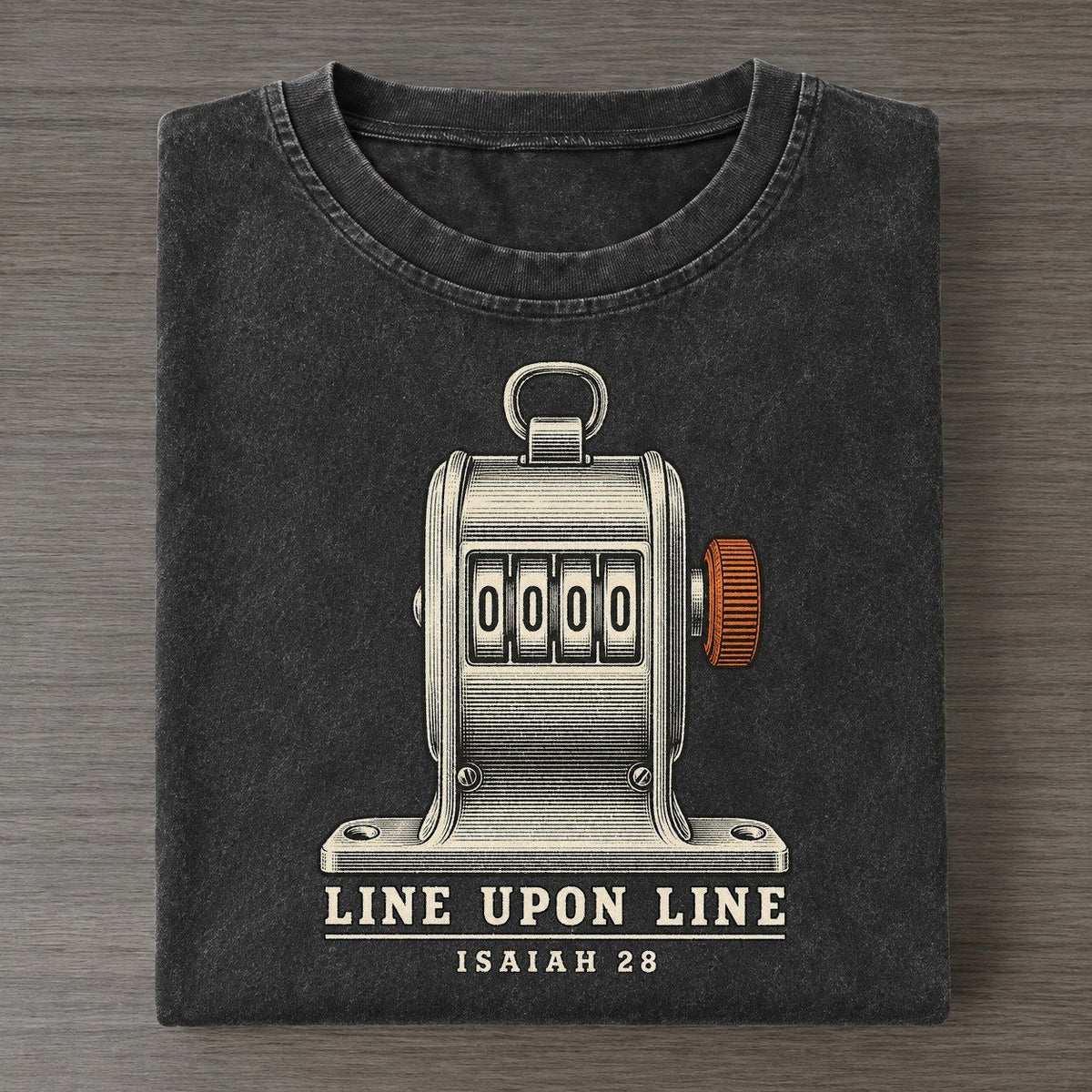 Line Upon Line The Rep Counter Vintage T-shirt – Black