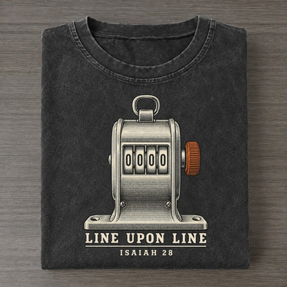 Line Upon Line The Rep Counter Vintage T-shirt – Black