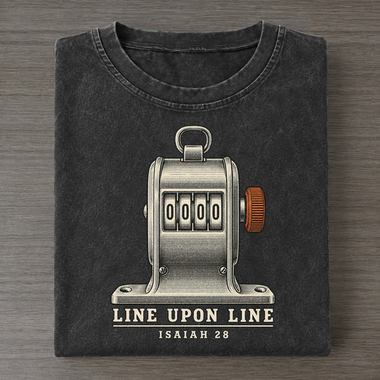 Line Upon Line The Rep Counter Vintage T-shirt – Black