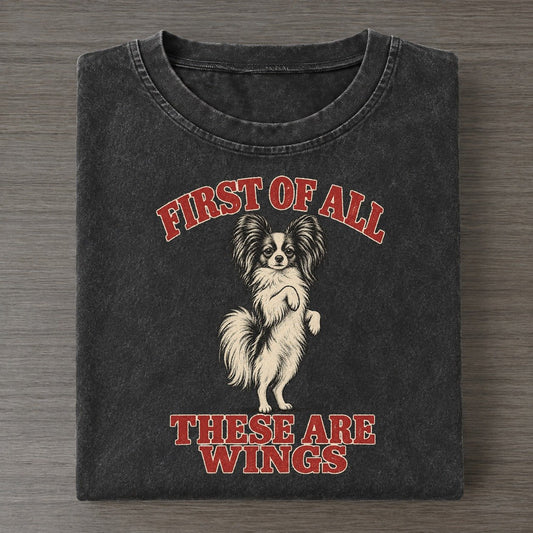 Papillon Dog Declarations Vintage T-shirt – Black