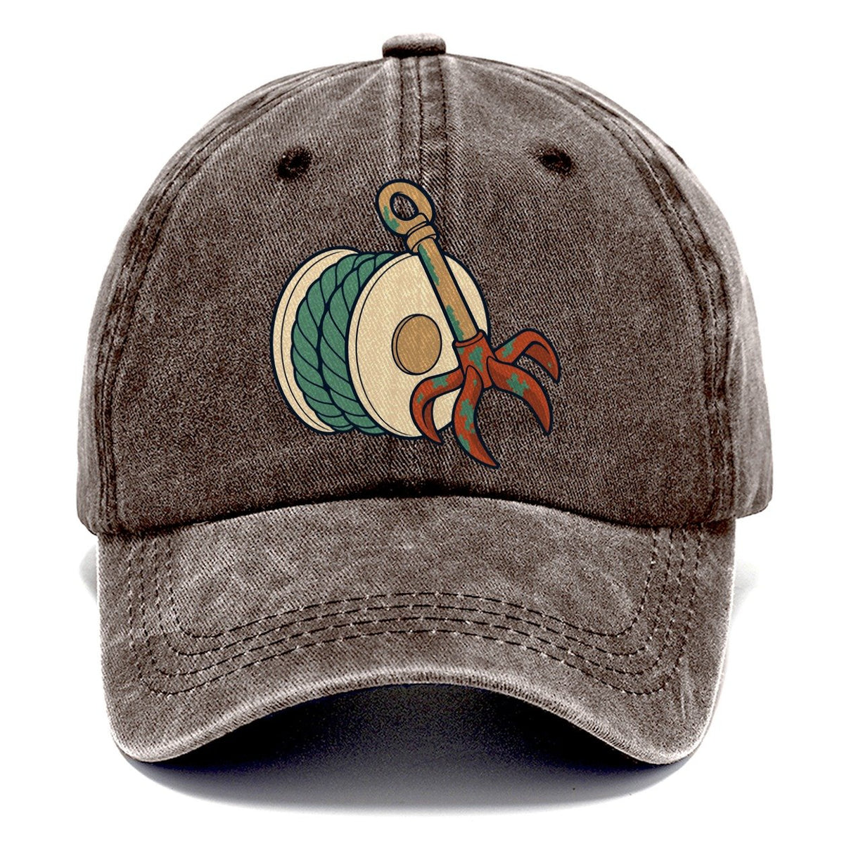 Grapple And Line Spool Treasure Hunting Classic Cap – Brown