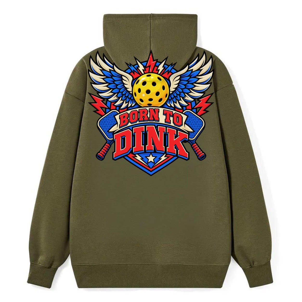 Born To Dink Pickleball Life Classic Pullover Hoodie – Armygreen