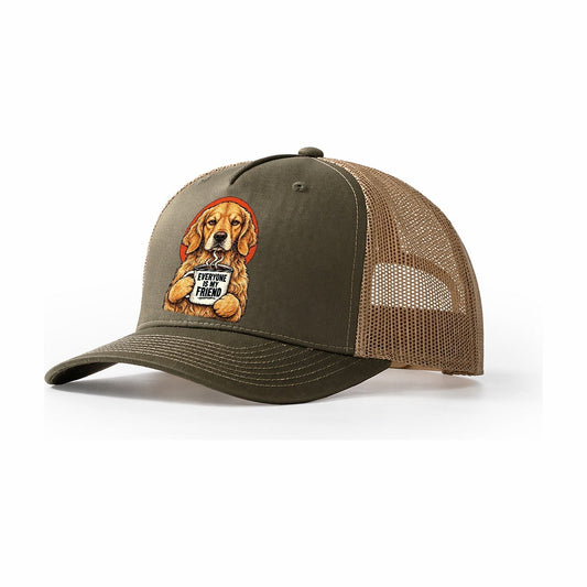 Golden Retriever Mug Truths Trucker Hat – Olive Khaki
