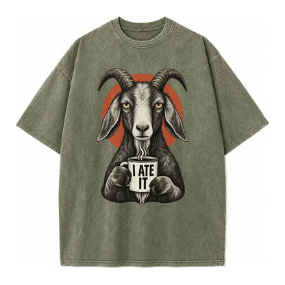Goat Mug Truths Vintage T-shirt – Army Green