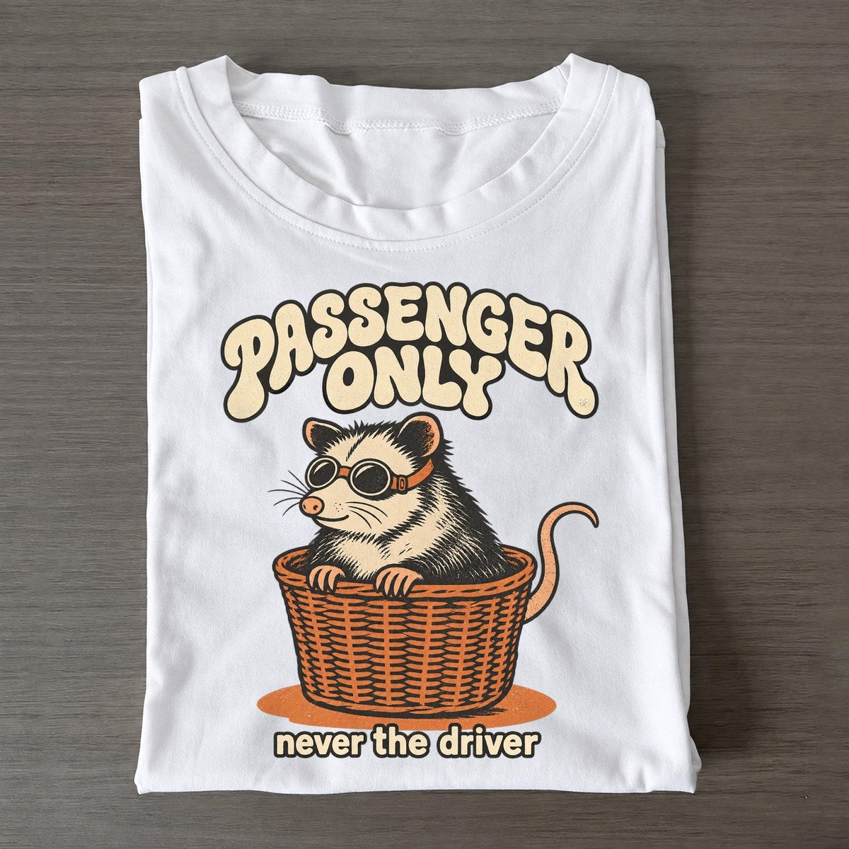 Passenger Only Raccoons Off Duty Classic T-shirt – White
