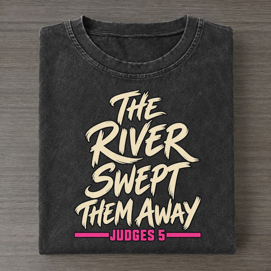 The River Swept Them Away Daughters Of Deborah Vintage T-shirt – Black