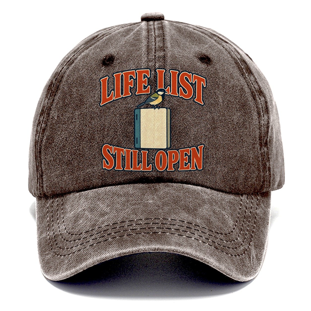 Life List Still Open Birdwatching Classic Cap – Brown