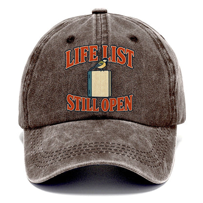 Life List Still Open Birdwatching Classic Cap – Brown