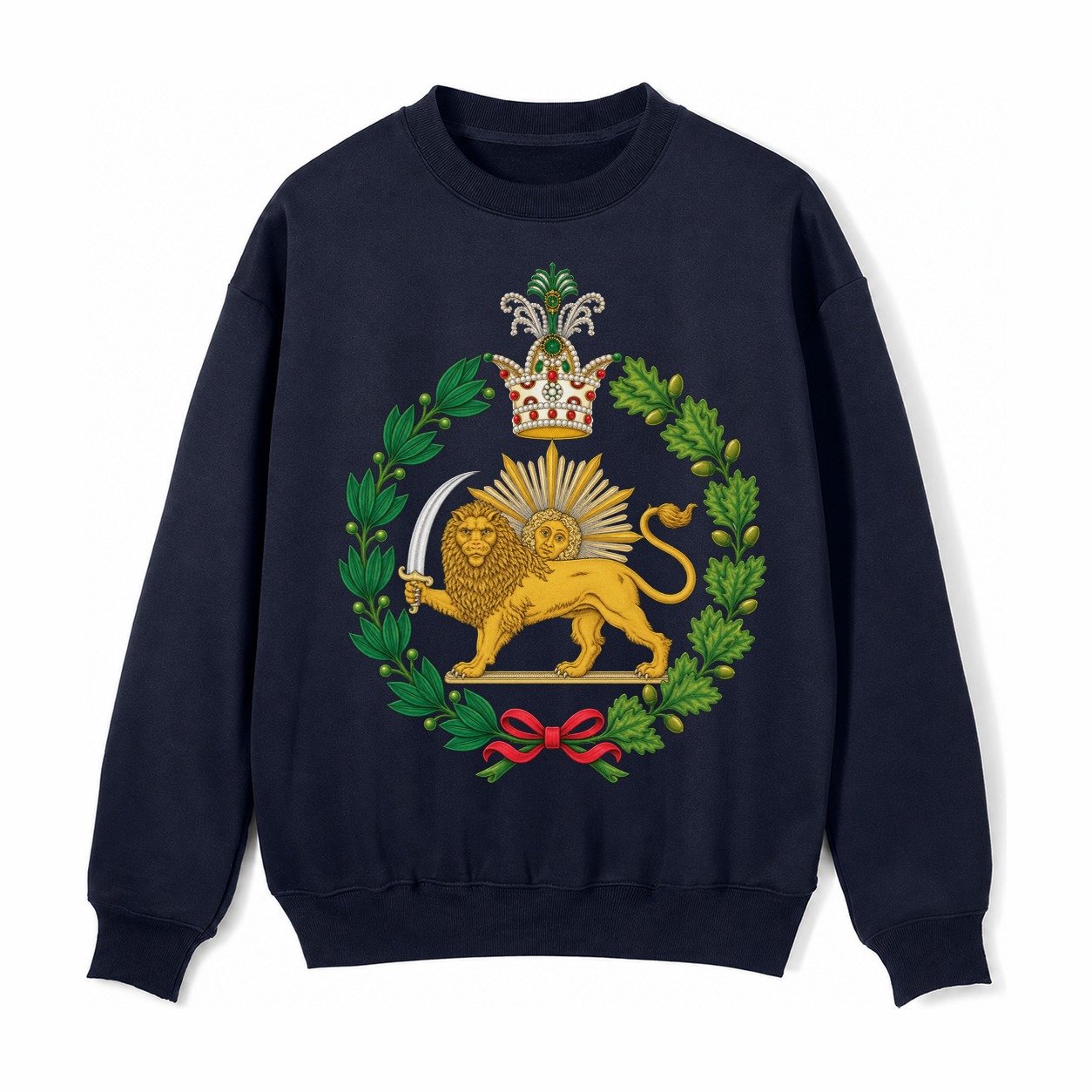 Iran Lion Fleece Sweatshirt – Navy Blue