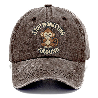 Monkey Animal Puns Classic Cap – Brown