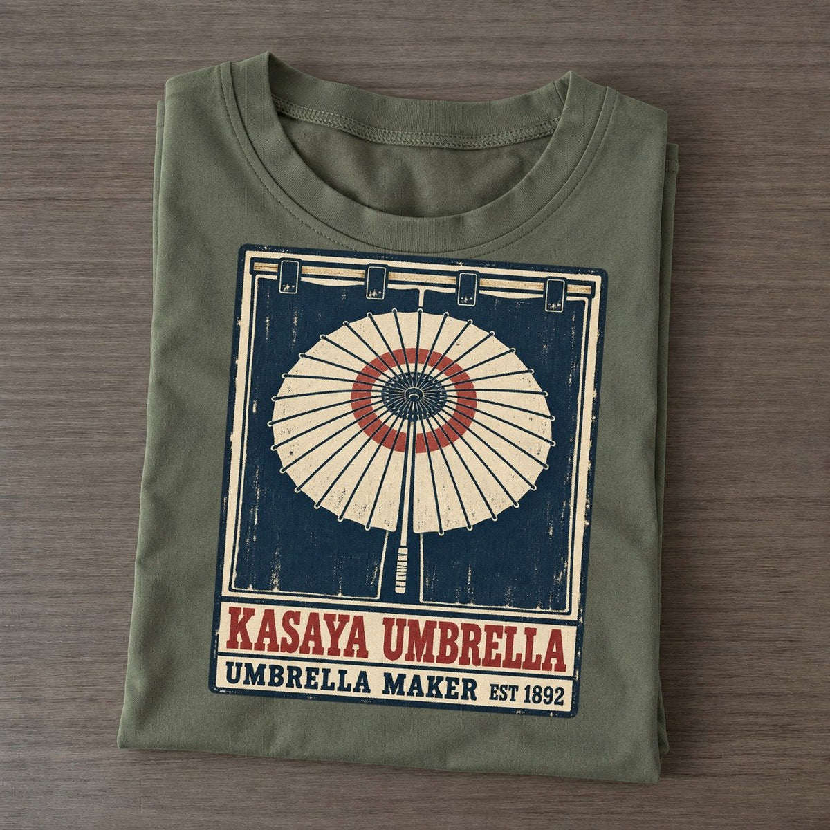 Kasaya Umbrella Noren Trade Co Classic T-shirt – Army Green