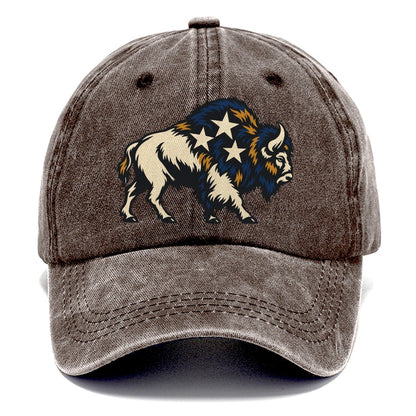 Bison Night Sky Sundown Familiars Classic Cap – Brown
