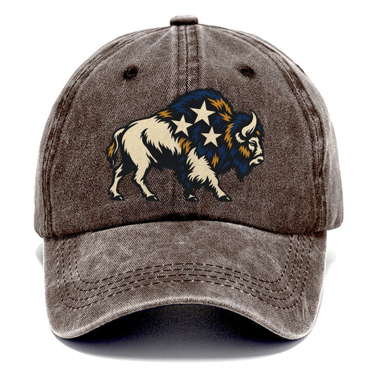 Bison Night Sky Sundown Familiars Classic Cap – Brown